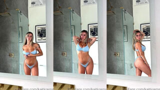 Kaitlyn Krems showing her Big Tits in the Bathroom leaked clip