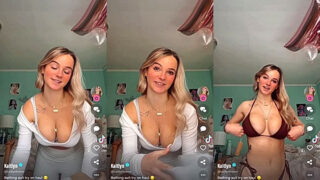 Kaitlyn Krems exposing her big tits in live chat leaked