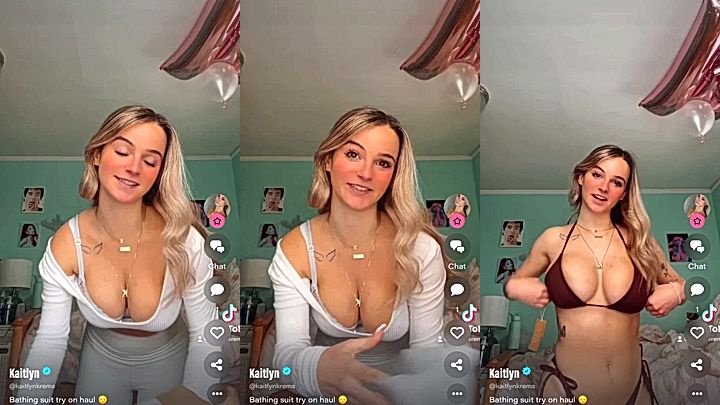 Kaitlyn Krems exposing her big tits in live chat leaked