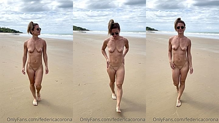 federicacorona nude Beach walk clip leaked