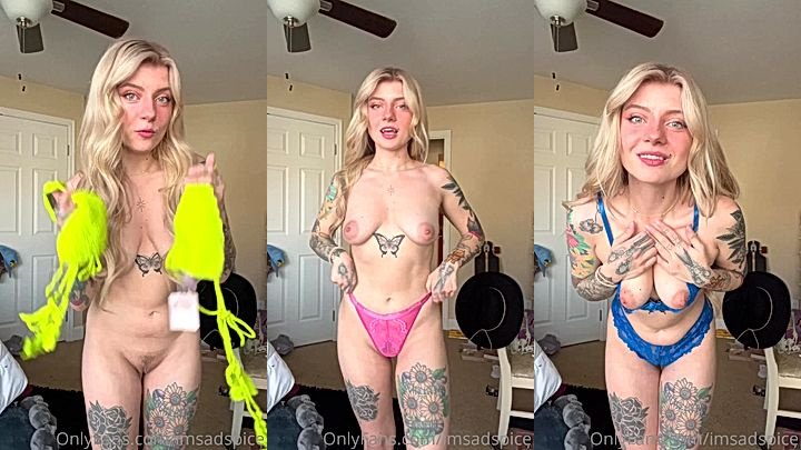 Imsadspice showing her nude body to her fans while changing the clothes leaked