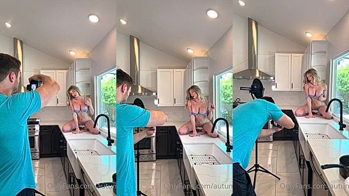 Autumren hot photoshoot in the kitchen video clip got leaked