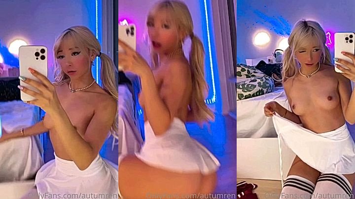 Autumren showing her boobs show to her fans video got leaked