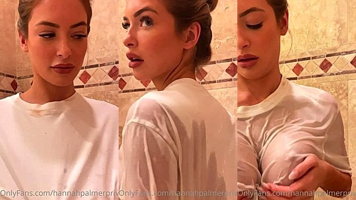 Hot Blonde Hannah Palmer bathroom leaked video