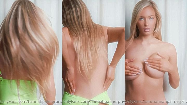 Tall Sexy Blonde Hannah Palmer strip leaked clip