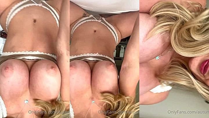 Autumren showing her hot boobs video clip got leaked for fans