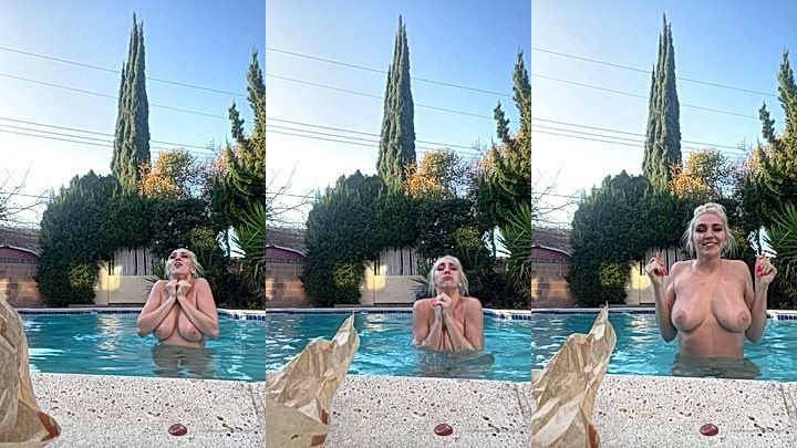 Kendra Sunderland showing her hot nudes at poolside leaks