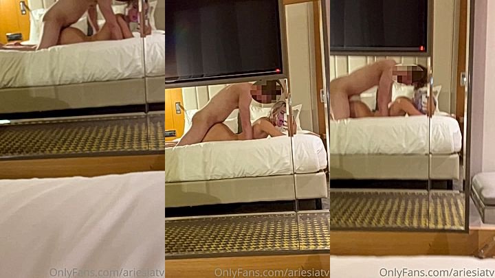 Sexy american girl Ari Baby enjoying hot bedroom sex leaks