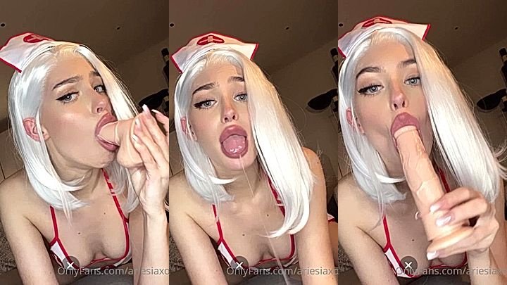 Hot slut teasing with blowjob fun leaks Ari Baby